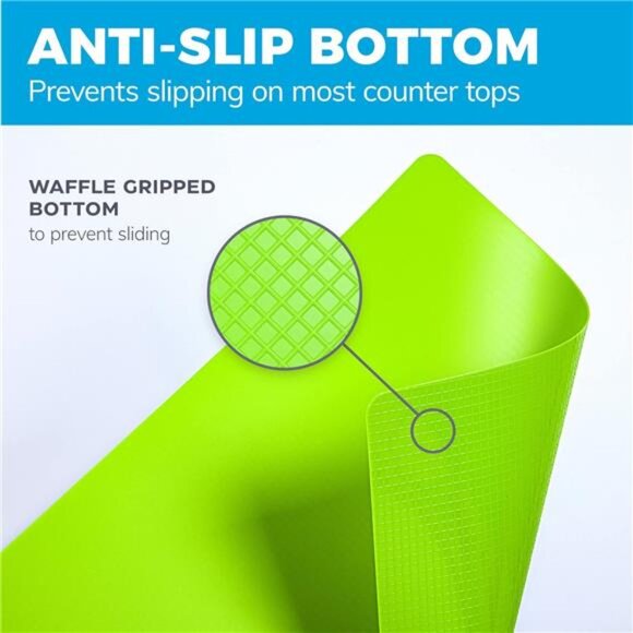 Extra Thick Flexible Plastic Cutting Board Mats with Food Icons & EZ-Grip - Picture 11 of 14